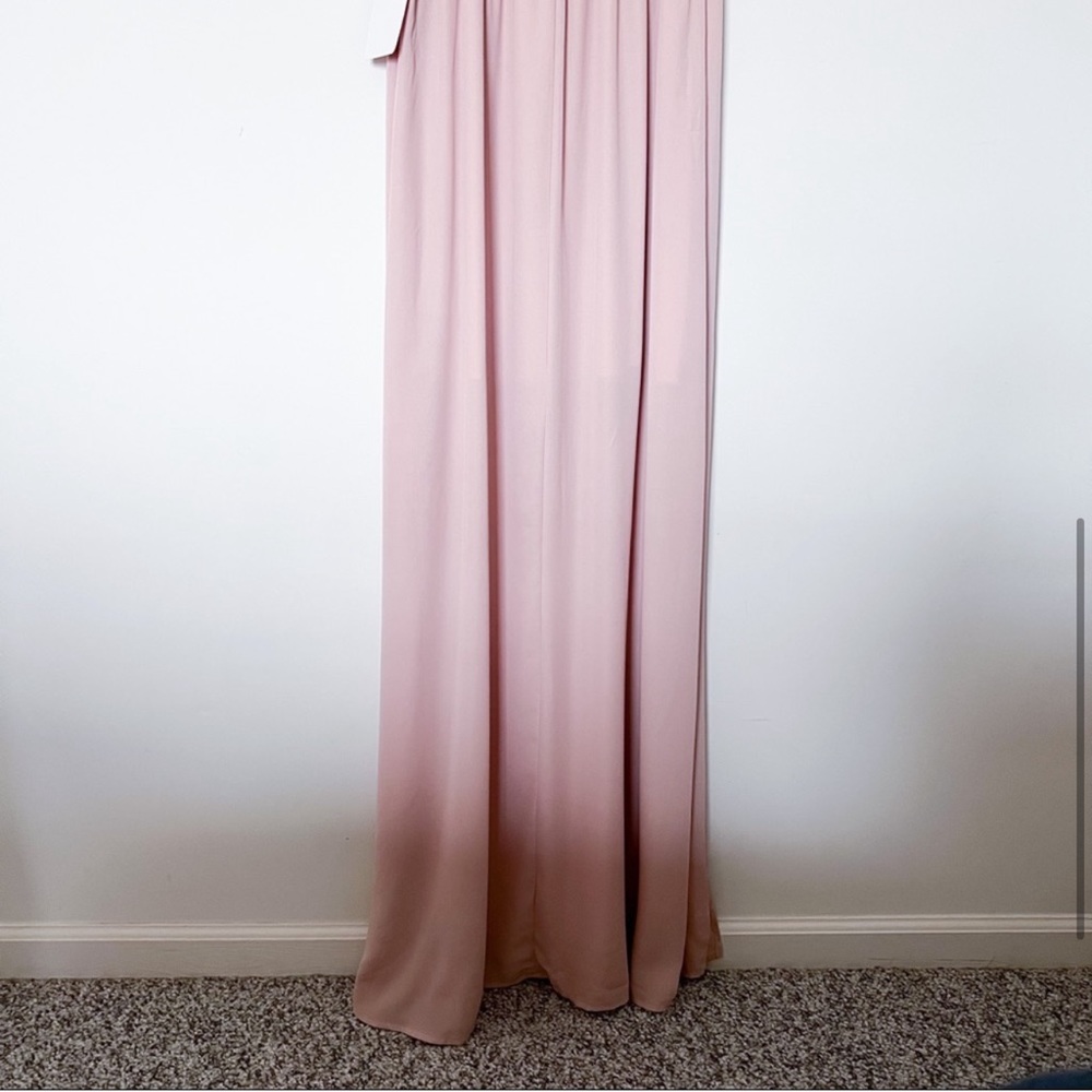 show me your mumu | dusty blush crisp kendall maxi bridesmaid dress large - Picture 6 of 9